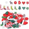 Nilioyul 100 decorazioni da tavolo in legno per Natale, coriandoli, renna, fiocchi di neve, confetti, riutilizzabili, coriandoli natalizi per Natale, Capodanno