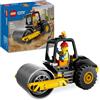 LEGO City Rullo Compressore, Set di Costruzioni Giocattolo per Bambini e Bambine da 5 Anni in su, Veicolo Stradale da Cantiere con Minifigure dell'Operaio Edile, Regalo Divertente 60401
