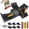 KETIEE Set di Rampe per Skateboard per Dita, Mini Kit per Skate Park con Mini Skateboard da Dita, Finger Skateboards Ramp Set Fingerboard Giocattolo per Bambini, Regalo di Compleanno
