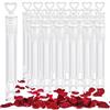 LOMIMOS 40 pezzi bolle di sapone per matrimonio, bottiglie di sapone trasparente, tubo a bolle di sapone, con manico a forma di cuore, per compleanno, esterno, matrimonio, decorazione di Halloween