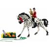 Zunishaone Giocattoli per animali - Cavalla Knabstrupper 4x14x9,8 cm, modello da collezione | per compleanno, Natale, decorazione di Halloween, regalo per feste, bambini, adolescenti, amanti deg