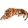 TE-Trend Peluche XXL da 90 cm - Morbido gatto di peluche gigante dal design realistico - Tigre di peluche per bambini e adulti, perfetto per coccolare e come regalo