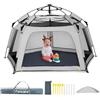 Funsland Tenda per Bambini, Tenda Gioco Bambini Cameretta Giardino Interno Esterno Castello Pop Up Casetta, Capanna Campeggio Ragazzo E Ragazza Regalo Natale Compleanno Kids Play Tent, Grigio