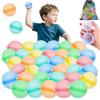 SaiXuan Gavettoni Riutilizzabili 36 Pezzi, Palloncini d'Acqua in Silicone 5 cm con Chiusura a Clip, Giochi d'Acqua per Bambini per Giardino, Spiaggia, Piscina e Festa Estiva