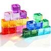 Niuny Blocchi di costruzione in acrilico colorato, set di mattoncini da costruzione, arcobaleno, lisci, blocchi da costruzione, blocchi di gelatina, giocattoli impilabili educativi, regali per bambini