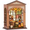 HJBHDOLL Giocattolo puzzle con mini mobili della casa delle bambole, kit fai da te per costruire una casa delle bambole in miniatura con illuminazione a LED, accessorio creativo per la casa in scala 1:24