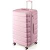 Flight Knight Valigia Baule 80 cm Bagaglio da Stiva Rigido in ABS per Viaggi Lunghi Grande Capacita Interna Ruote Spinner e Serratura TSA Approvata per la Maggior Parte delle Compagnie Aeree UK