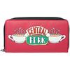 Friends Central Perk Coffee Shop - Borsa con cerniera, colore: Rosso, Rosso, M