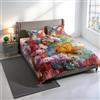 Italian Bed Linen Parure Copripiumino Stampa Digitale KIOSA, 100% cotone Made in Italy, Set Copripiumino Letto Matrimoniale Sacco Piumino 250x200cm+2 federe 50x80cm - KIO633