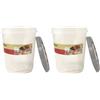 Fackelmann Contenitore Dispensa Tondo 1000ml Ø11x14cm - Grande Barattolo per Pasta, Cereali, Biscotti - Impilabile, Coperchio a Vite, Trasparente (Confezione da 2)