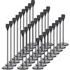 Potchen Confezione da 27 portacandele, 9 set di portacandele conici per candele spesse 1,9 cm, portacandele lunghi, decorazione per casa, matrimoni, cene, feste, anniversari (nero)