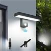 Comely Applique da Esterno LED con Sensore di Movimento, 17W Lampade da Parete LED IP65 Impermeabile, Faretto LED da Esterno per Giardini Ingresso Terrazza, Nero, Bianco freddo 6500K