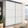 Dmora Guardaroba Grande Kashike 217x210h cm Bianco Opaco 8 Ripiani Appendiabiti, Armadio Camera da Letto 2 Ante