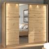 Dmora Guardaroba Grande Kashimi 237x210h cm Marrone Rovere Nodi Appendiabiti 8 Ripiani, Armadio Camera da Letto Apertura Scorrevole