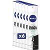 NIVEA Black & White Active Deodorante Spray, 6 Confezioni da 150 ml