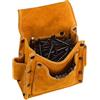 HWyndiluvian Borsa portautensili gialla in pelle da cintura, cintura portautensili da carpentiere con cinghia regolabile, borsa per chiodi di grande capacità per lavori di costruzione,