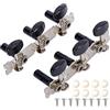 Ailah Meccaniche Chitarra Classica, Piroli di Accordatura per Chitarra, Set di 2 Piastre 3 per Piastra, Sostituzione e Riparazione, Argento Grigio con Bottoni Neri