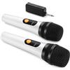 ALPOWL Microfono Wireless, doppio microfono dinamico Bluetooth digitale con ricevitore ricaricabile, portata 60M, microfono per canto, karaoke, riunioni, chiesa, matrimonio