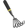 TLBZK Coltivatore manuale in acciaio inox - Rastrello da giardino: ideale per allentare terreni pesanti, piantare e rimuovere le erbacce