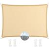 XUEQXUE Vela Ombreggiante 120 x 120 cm, Protezione Solare e Uv, Antistrappo, Traspirante, Antivento, Rete Ombreggiante Rete Parasole, per Balcone, Terrazza, Beige