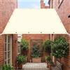 GOUTUI Rettangolare Tenda a Vela 250 x 270 cm Protección Rayos UV Tenda da Sole con Occhielli e Corda per Giardino, Prato, Vita All'Aperto, Avorio
