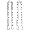 QWORK® 2 Pezzi Catena di prolunga da 65 cm con moschettone M6 - in Acciaio Inossidabile 304 da Ø6mm - per Appendere altalene, sedie sospese, amache, Sacchi da Boxe