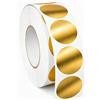 KAÏDENSÏ Bollini Adesivi Oro 25 mm - 1000 pz Etichette Rotonde Gold Scrivibili - Impermeabili, Adesione Forte - per Packaging, Planner, Confezioni Regalo, Organizzazione Casa e Ufficio