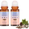 DSuoJianYng Roll-on in quarzo rosa con olio di ricino biologico, olio di ricino naturale spremuto a freddo, trattamento idratante profondo per la pelle, texture rinfrescante non grassa, per tutti i tipi di pelle