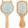 Aohyue Set di 2 Spazzole per Capelli in Bamboo, per Capelli Bagnati o Asciutti, Per Donna, Uomo e Bambino, Design Districante