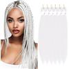 FIRSTCYH HAIR Rajout Cheveux Tresses White# Meches Boucle Pour Tresses Africaine 6 Paquets Boho Crochet Braids Meches 30 Inch Yaki Nattes Extensions De Cheveux Pré-étiré