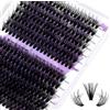 WENDY LASHES Ciglia Finte Individuali D Curl 0,07mm Mix 16-20mm 3D Effect 40D+50D Ciuffetti Extension Ciglia Ciuffetti Ciglia Finte DIY Individuali Cluster Ciglia(3D Effect-40+50-0.07-D-1620)