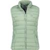 Canadian Peak Vakitaleak Lady Basic - Gilet Veste Donna Imbottita Calda Autunno-Invernale - Cappotto Caldo - Giacca Antivento A Manica Corta e Tasche (Verde mandorla L)