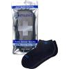 emuaid Ionic - Calzini unisex, colore: Argento, Blu, Large