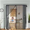 AMZSUN Zanzariera Magnetica 220 x 240 cm Zanzariera Magnetica Porta Finestra Zanzariera Magnetica Impedendo agli Insetti di Entrare Si Chiude da Sola per Porta Soggiorno Balcone Patio - Nero