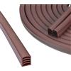 KMDZDZGS 6 m nastro sigillante per porte, finestre, porte, autoadesiva, 10 mm x 12 mm, in gomma anti-collisione, telaio della porta, guarnizione multistrato, insonorizzata, protezione dal vento (marrone)
