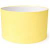ArG Lighting Paralume Cilindro con Tessuto Cotone, Fatto a Mano, per Lampada da Tavolo, Sospensione, Piantana (35 cm Diametro, 23 cm Altezza, Giallo)