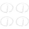 TopHomer Catena in metallo, 4 pezzi, 110 cm, per appendere vestiti, lampadari (3 mm, bianco)