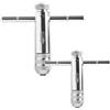 HENGBIRD 2 Pezzi Tap Wrench Set Set di Maschi a Mano,Set di Chiave a Cricchetto Impugnatura a T per Maschi Metriche M3-M8/M5-M12