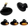 OFIXEM Luci Freccia Laterali Dinamiche LED Nere Smoked per Fiat 500 500C 500L Abarth, Indicatori Sequenziali, Ricambio OEM 51825157, Plug & Play