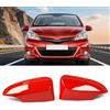 TTCR-II 2PCS Compatibile con Calotte Specchietti Toyota Yaris III 2012-2019 | Sinistra + Destra Laterale Copri Specchietto Retrovisore Yaris 3 Coperchio Specchio Retrovisore per Toyota - Rosso