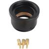 WUGHVS Adattatore per telescopio M42x0,75 a 1,25 pollici, anello di compressione in lega di alluminio per il montaggio su binario del telescopio, adattatore nero con tre viti per un