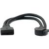 System-S Cavo USB 3.0 25 cm 19 pin maschio a 20 pin femmina scheda madre sinistra angolo angolo 5 Gbps 100 W