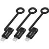 BOUTOP [Certificato MFi] 36 W USB C a Lightning, supporta sincronizzazione dati/ricarica rapida PD compatibile con iPhone, iPad, AirPods, con supporto anti-smarrimento, colore nero, confezione da 3