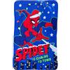 CARTOON Plaid per bambini 100 x 150 cm coperta in pile 100% morbido poliestere 210 gsm (Spiderman (Natale))