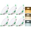 Fynokst Faretti LED Soffitto 230V, 7W Faretto LED Interno per 68mm - 78mm Diametro Foro, 3000K/4000K/6500K Regolabile, IP44 Faretti LED da Incasso per Cartongesso, Cucina, Bagno, Set of 6