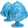 Lupia PUMO colorato BLU Salentino Chiuso NEW decorazione in ceramica tipica pugliese Grande H 16 cm