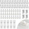 EFUTURETIME 78 PCS Accessori per Binari per Tende a Soffitto, Binario Rullo, Tappi Terminali, Ganci Tende Metallo, Staffe di Montaggio per Binari per Tende, Bianco