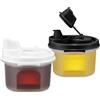 Signora Ware Set dispenser per olio e aceto, mini bottiglie per salsa per aceto balsamico, salsa di soia, bottiglie per condimenti per insalata con beccuccio facile da versare, contenitori ermetici e