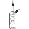 COSE DA CASA Ampolla Oliera Olio e Aceto 2in1 in Vetro per Tavola casa Dispenser Antigoccia con 2 Scomparti Capacità 25cl e 10cl,
