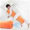 ONTYZZ Cuscino Corpo Gonfiabile Cuscino Lungo Adulti Bambini Cuscino Rotondo Bolster per Dormire Abbraccio Indietro Collo Supporto Dormiglione Laterale Coccole